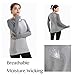 LWJ 1982 Long Sleeve Workout Yoga Running Hiking Dry Fit Athletic Shirts for Women Moisture Wicking Clothes Exercise Tops(Large, Grey)