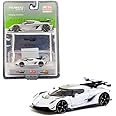 Diecast Model Car Compatible with Tarmac Works 1:64 Koenigsegg Jesko Attack with Trading Card White Limited Edition by Tarmac T64G-TL052-WH
