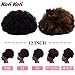 Kori Koli Black Afro Puff Drawstring Ponytail Short Curly Synthetic Hair Bun Updo Hair Extensions with Two Clips