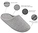 ULTRAIDEAS Women's Comfort Knitted Cotton Slippers Washable Flat Closed Toe Ultra Lightweight Indoor Shoes with Non-Slip Sole (Large / 9-10 B(M) US, Beige)