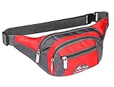 Vofolen Waterproof Waist Packs Sports Fanny Pack Casual Waist Bag Clutch Shoulder Chest Pocket Workout Exercise Lumbar bag Cellphone Pouch Carrying Case for iPhone 6 6S Plus Galaxy S7 edge - Red
