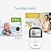 Premium Wireless Baby Monitor By ANNKE - Built-In Camera & Clear Two-Way Audio - Night Vision Mode - 2.4GHz Encrypted WiFi Long Transmission Range - 2.4