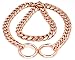 SLZZ Luxury Dog Collar Chain/Slip Martingale P Chain/Heavy Duty Stainless Steel 12mm Curb Chain/Best for Small Medium Large Breeds - for Pit Bull Mastiff Bulldog Big Breeds/Rose Gold,26''