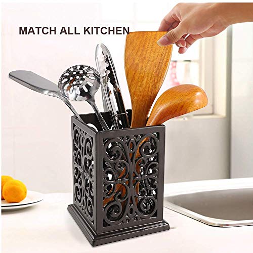 3 Piece Kitchen Counter Accessory Set, Cast Iron Paper Towel Holder