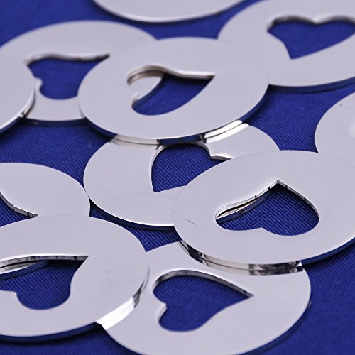 10pcs tibetara Stainless Steel Round Heart Hole Washer Stamping Blanks Handstamping Supply (25mm)