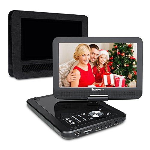 NAVISKAUTO 10.1 Inch HD Screen Portable DVD/CD Player USB/SD Card