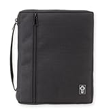 Black Bible Cover with Rubber Cross Patch (XXL) by Gregg Gift