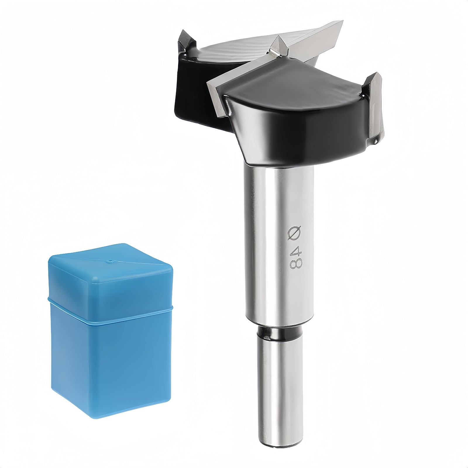 Boxonly Woodworking Hole Opener Drill Bit 48mm,Forstner Drill Bits Tungsten Carbide Wood Hole Saw Hinge Drilling Boring Bit Cutter