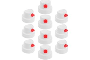 JOINPAYA 10Pcs White Aerosol Spray Paint Nozzles for Cans Fine Tip for Graffiti and Rustoleum Compatible Use