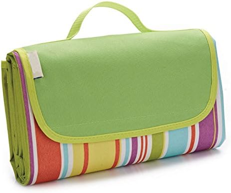 PythonWorld Outdoor Waterproof Picnic Blanket with Tote Extra Large Foldable Sand Proof Camping Mat for Beach Hiking Grass Travel