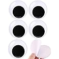 3.15 inches Giant Googly Wiggle Eyes, Plastic Wiggle Eyes with Self Adhesive DIY Craft Making Supply Googly Eyes, Pack of 6