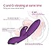 YETRUN G-Spot Rabbit Waterproof Rechargeable Dildo Vibrator Adult Sex Toys for Women - Dual Motor Clitoris Stimulator Personal Electric Wand Massagers Sex Things for Couples (Purple)