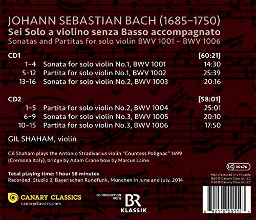 Bach Johann Sebastian Js Bach Solo Sonatas Partitas Amazon Com Music