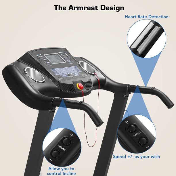 Automatic Incline Treadmill 12Levels Treadmills Foladable Electric