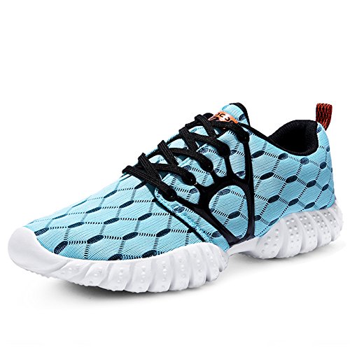 FEETMAT Women Mesh Sport Running Shoes,light blue,9 B(M) US