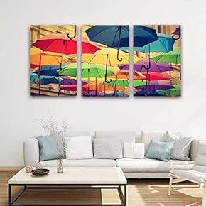 3 Panel Canvas Wall Art Colorful Pictures Home Wall Decorations for Bedroom Living Room Paintings Canvas Prints Framed - 16"x24" x 3 Panels