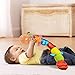 Jcobay Baby Toys Musical Caterpillar Stuffed Crawler Toy Soft Tummy Time Toy with Ruler Bells Rattle Crinkle Educational Interactive Plush Toy for Infant Newborn Boys Girls Toddler 3-12 6 Months Gift