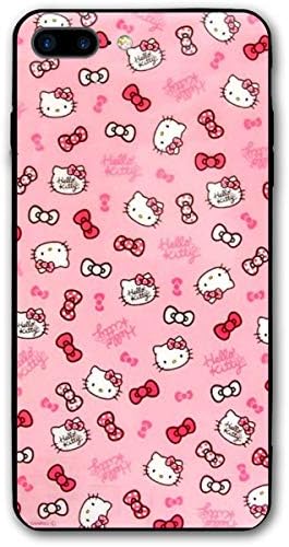 SWDFFG iPhone 7/8 Plus Case- Stylish Pink Hello Kitty PC Slim Shockproof Flexible Back Protective Case for iPhone 7/8 Plus