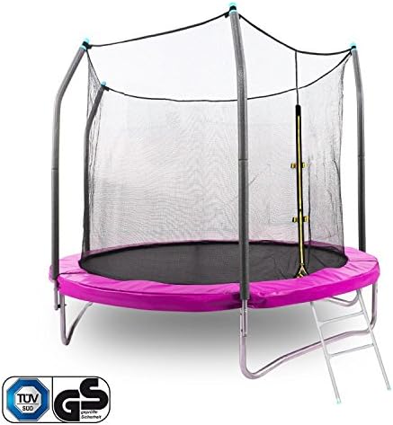 Dozenla 12FT TUV Approved Trampoline With Safety Enclosure Pad Ladder and Basketball Hoop and Rain Cover(US STOCK)