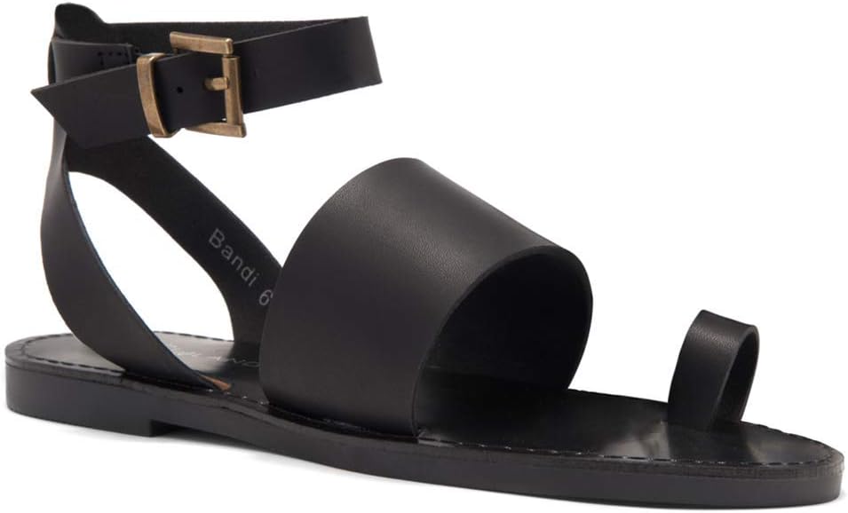 Shoe Land BANDI Women's Open Toe Gladiator Flat Thong Sandals Fashion Greek Platform Low Wedge Shoes