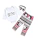 Little Big Sister Matching Clothes Romper T-shirt + Floral Pant + Headband Outfits Set (0-6M, Little Sister)