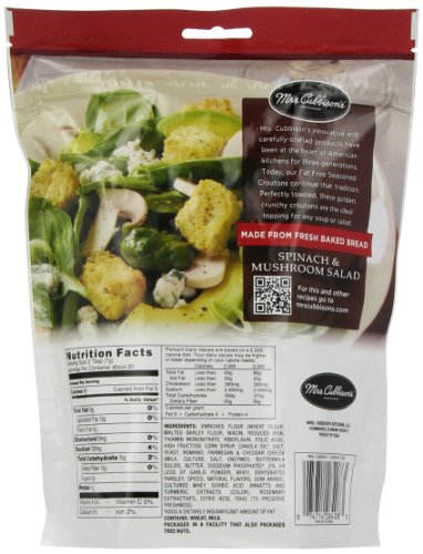 Mrs. Cubbison's Croutons, Fat Free, 5 Ounce (Pack of 9)
