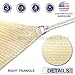 Windscreen4less 12' x 12' x 17' Sun Shade Sail Right Triangle Outdoor Canopy Cover UV Block for Backyard Porch Pergola Deck Garden Patio (Beige)