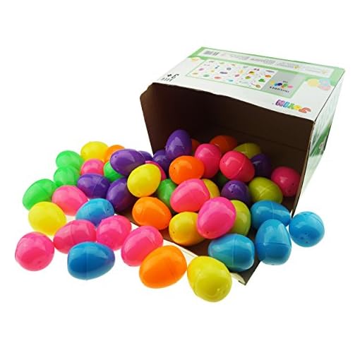 JOYIN 96Pcs Easter Eggs with Toys Inside, 48 Prefilled Easter Eggs with