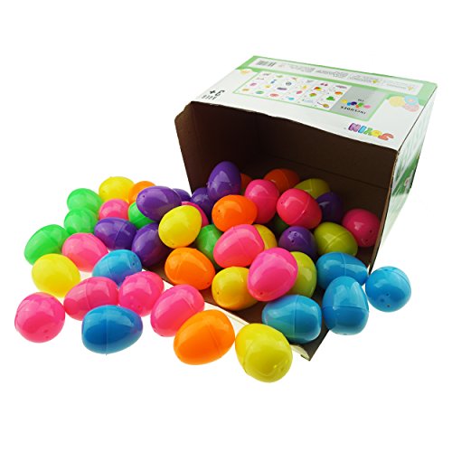 JOYIN 48 Toys Filled Easter Eggs, 2.5 Inches Bright Colorful Prefilled