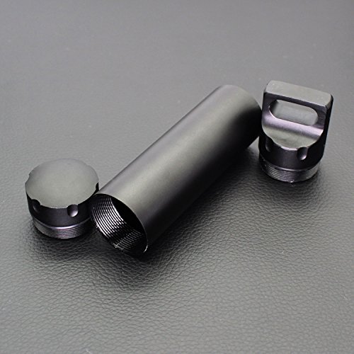 PPFISH 3 PCS Military Grade Air-Tight EDC Accessory Case, Pill Fob Capsule Keychain, Waterproof Match Case Battery Holder, Outdoor Survival Storage Metal Container Dry Box