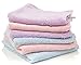Organic Bamboo Baby Washcloths - Best for Sensitive Skin, Eczema, while being Eco Friendly, Soft and Strong - 6 pack - 10x10 inch Large - Perfect Gift for New Parents (Pink, Purple, Blue)
