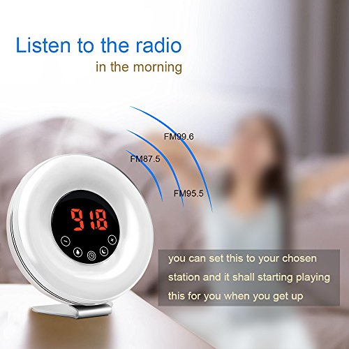 WitMoving Alarm Clock, Wake Up Light Bedside Sunrise Simulator with