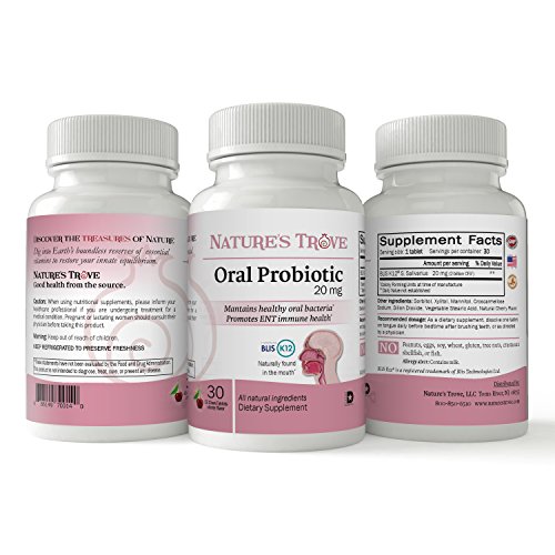 BLIS K12 Oral Probiotic by Nature's Trove 30 EZ Chew Tablets Cherry