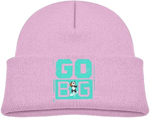 Deploeerad Kids Dude Perfect Go Big Panda Knit Warm Beanie Hat Skull Cap Pink