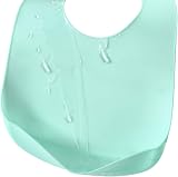 PandaEar Set of 3 Silicone Baby Bibs Blue Purple Grey 10-72 months view 4