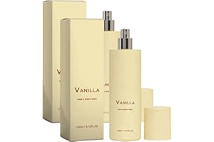 Vanilla Beach Hair & Body Mist Fragrance Spray, Long-Lasting Fresh Scent, Fine Mist, Lightweight Formula, 8.12 fl oz (2pcs)