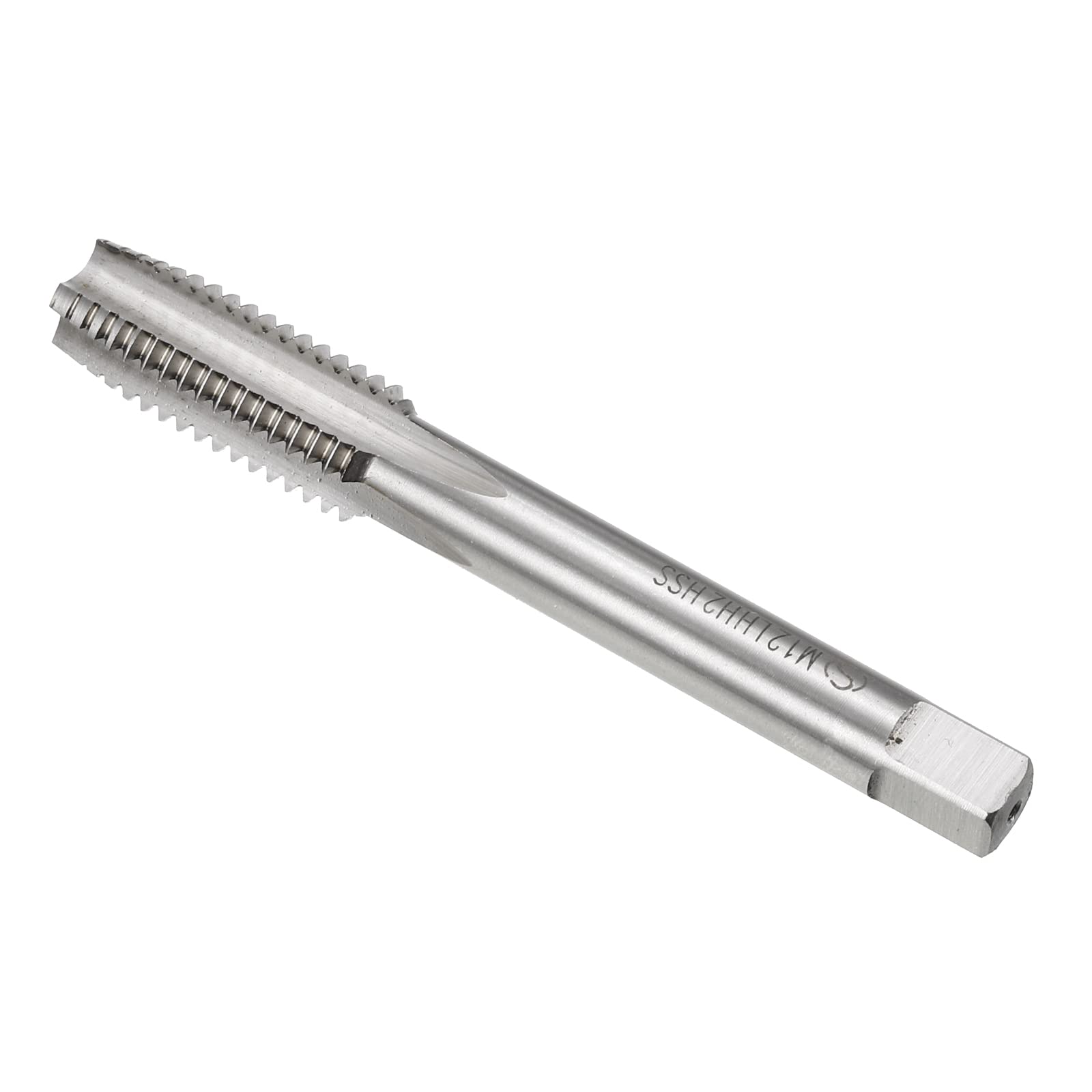 CoCud Thread Milling Taps, Metric M12 x 1.75 Thread H2, High Speed Steel Machine 4 Straight Flutes Left Hand Screw Threading - (Applications: for Tapping Drilling Machine), 1-Piece — image 1