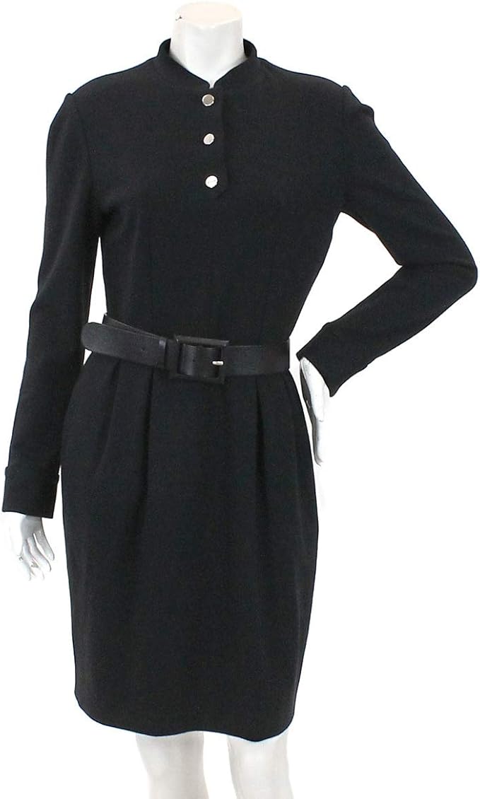 Amazon グッチ Gucci ロング ワンピース 長袖 ウール 無地 Gg ブラック サイズ M レディース 中古 ワンピース チュニック 通販