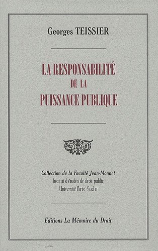 La  responsabilité de la puissance publique