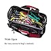 16-inch Tool Bag with 25 Pockets, Wide Mouth Tool Storage Bag with Adjustable Shoulder Strap and Extra Bottom Base, Great for Electrician, Engineers, Plumber, Mechanic and Cable Repairman