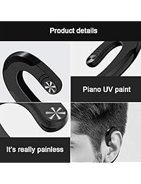 Leegoal   Auriculares Bluetooth sin tapón para los oídos, 2018, con cancelación de ruido, manos libres, con micrófono, para iPhone y teléfonos inteligentes Android