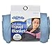 Cloudz Cozy Compact Airplane Travel Blanket for Your Flight, Car, Camping, Home or Comforting Warmth Anywhere! - Light Blue