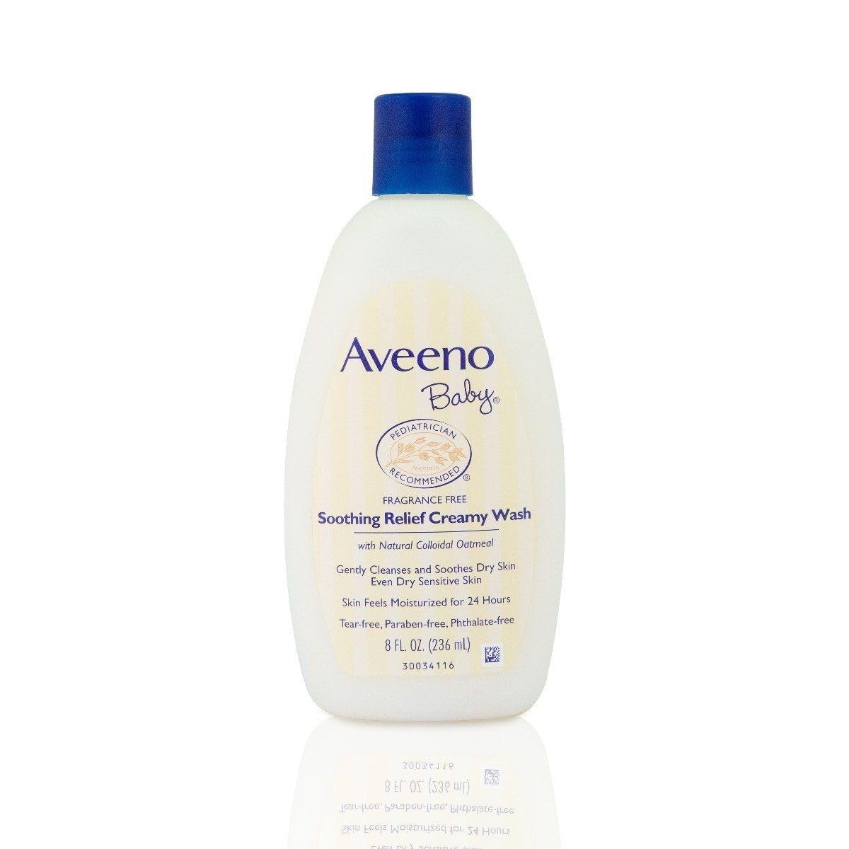 Aveeno Baby Soothing Relief 24 Hour Moisture Creamy Wash, 8 Fl. Oz.
