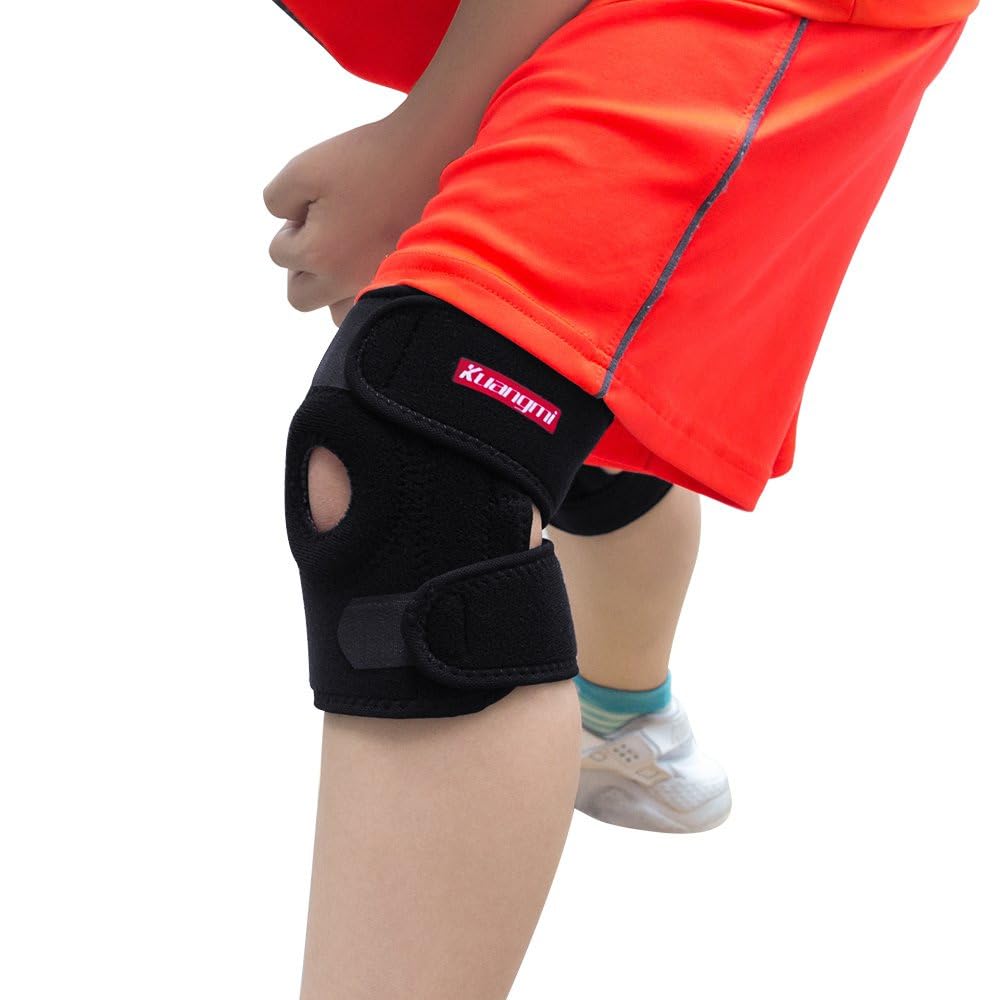 Kuangmi Child Knee Support Open Patella Adjustable Black 1 Piece