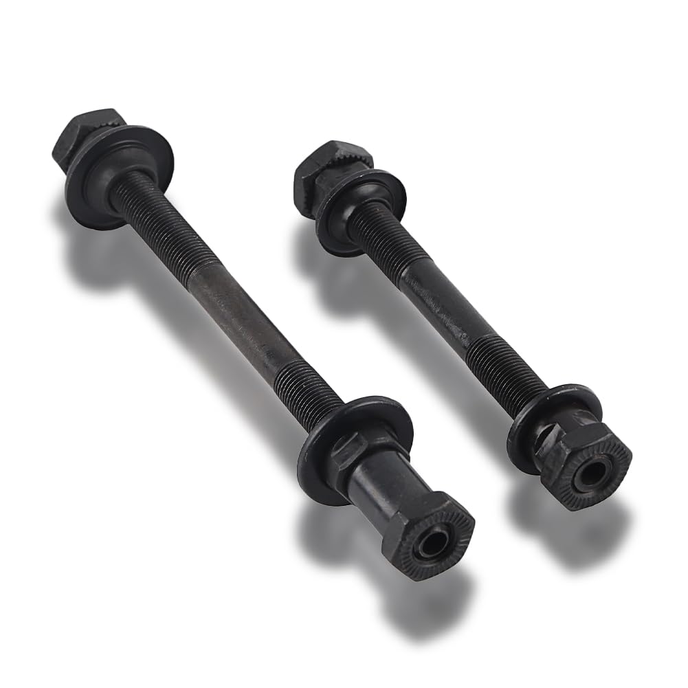 Quick Release Hub Hollow, Bike Skewer Axle Set Front 10.8cm Rear 14.5cm Hub Cam Lever Axle Steel Shaft Wheel Nut Conversion Adapter Tool Replacement for Mountain Trail Dirt Bike Hub Steel Skewer Pair