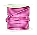 Mandala Crafts 14 Gauge Anodized Aluminum Craft Wire for Jewelry Making - 60 FT Colored Flexible Hot Pink Wire - Bendable for Bonsai Armature Crafting Sculpting