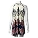 Sannysis Summer Fashion Womens Chiffon Sleeveless Loose Flower Party Dress (XL)