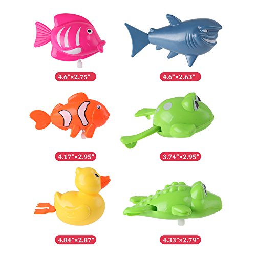 Liberty Imports Set of 6 Wind Up Sea Animal Water Toys for Bath