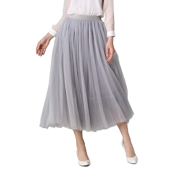 Amazon Wagosow 足元クール チュールスカート 足元まで隠れる