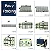NaturalRays Extra Large Picnic & Outdoor Blanket for Water-Resistant Handy Mat Tote Great for Outdoor Beach, Hiking Camping on Grass Waterproof Sand Proof (Green and Blue Striped)thumb 4